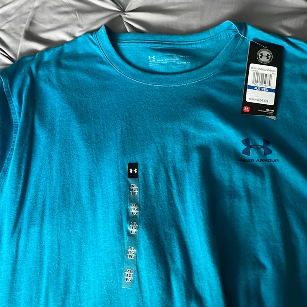 Under armor US Lacrosse XL teal loose wick t-shirt
